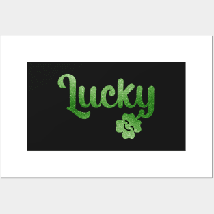 Lucky Irish with Cute Four Leaf Clover Posters and Art